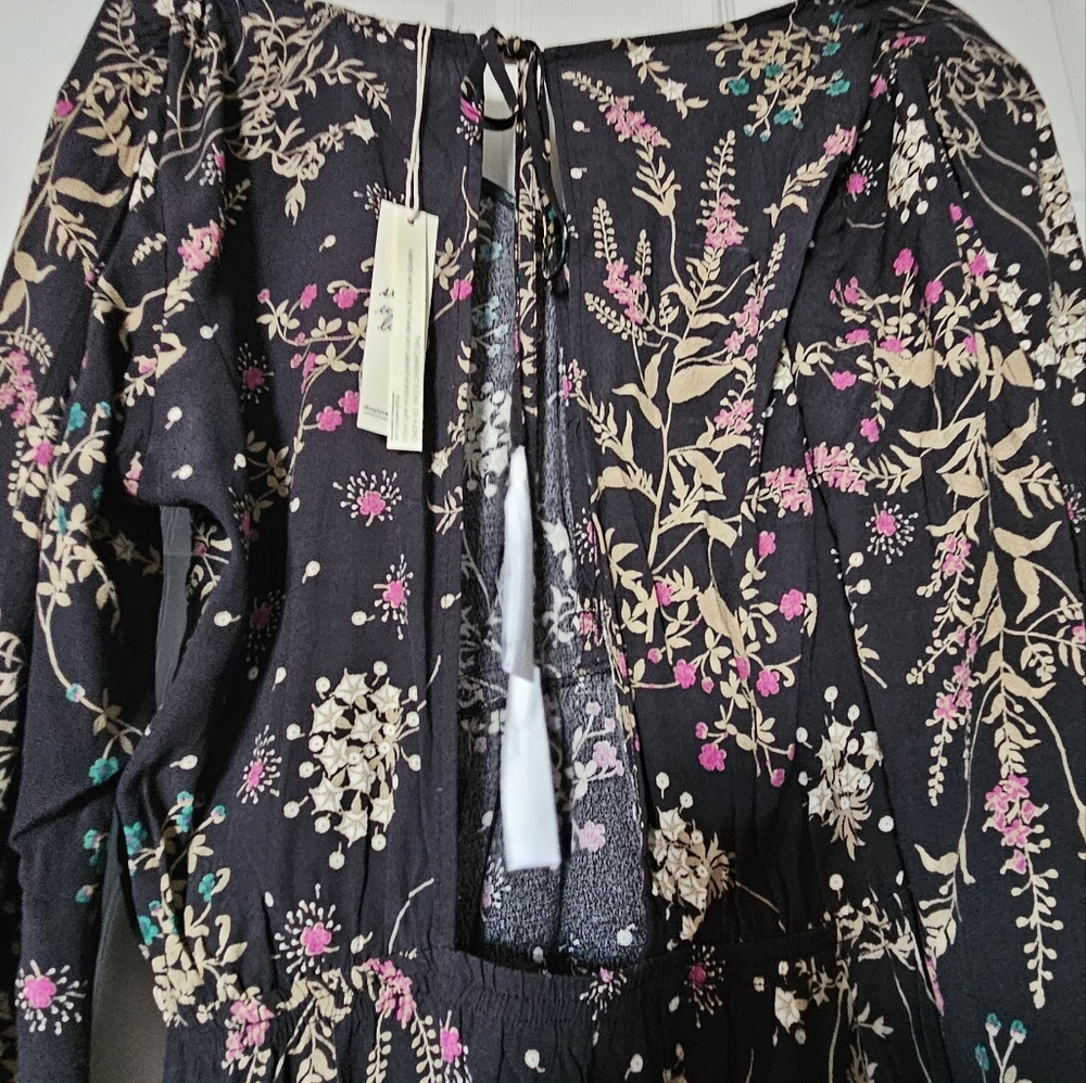 Floral Black Women's Top